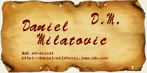 Daniel Milatović vizit kartica